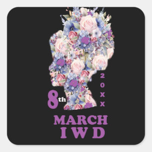 International Women's Day : Celebrate Feminist Square Sticker
