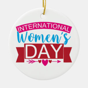 International Womens Day  Ceramic Tree Decoration