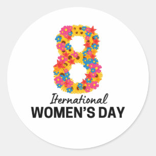 INTERNATIONAL WOMEN'S DAY CLASSIC ROUND STICKER
