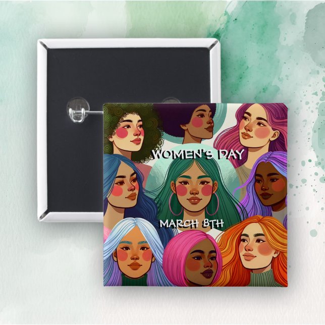  International Women's Day Equality and Diversity 15 Cm Square Badge (Creator Uploaded)