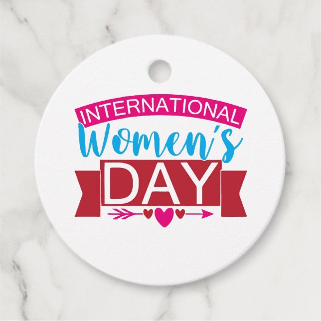 International Womens Day  Favour Tags (Front)