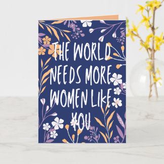 International Women's Day Floral  Card