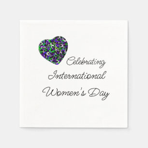 International Women's Day Heart Paper Napkin