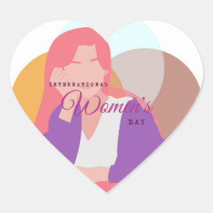 International Women's day  Heart Sticker