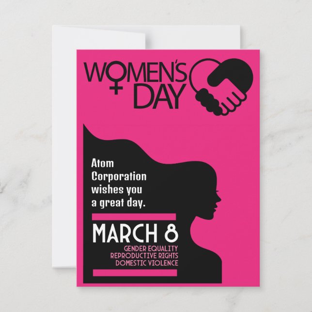 International Women's Day  Holiday Card (Front)