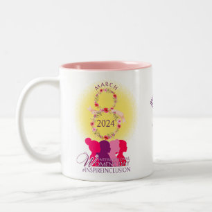 International Womens Day Inspire Inclusion QR Code Two-Tone Coffee Mug