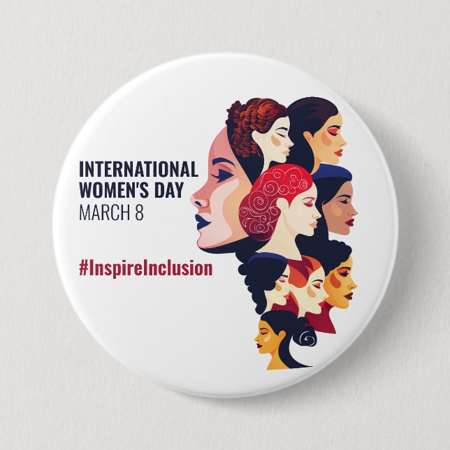 International Women's Day | IWD March 8 7.5 Cm Round Badge (Front)