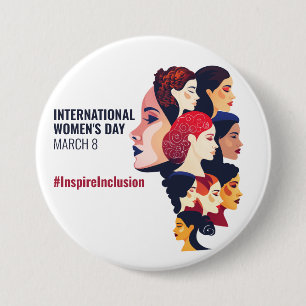International Women's Day   IWD March 8 7.5 Cm Round Badge