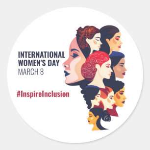 International Women's Day   IWD March 8 Classic Round Sticker