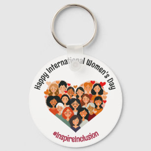 International Women's Day   IWD March 8   Heart Key Ring