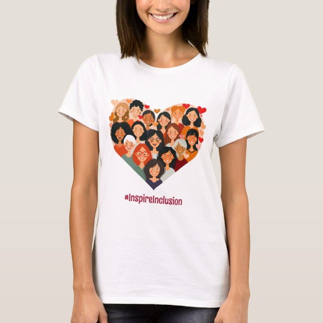 International Women's Day | IWD March 8 | Heart T-Shirt (Front)