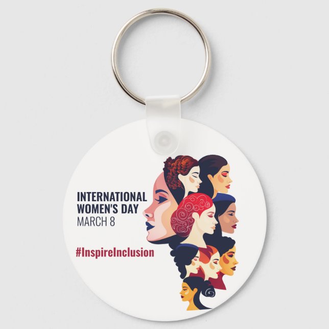 International Women's Day | IWD March 8 Key Ring (Front)