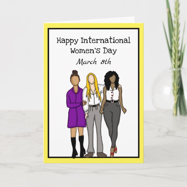 International Women's Day March 8  Card (Front)