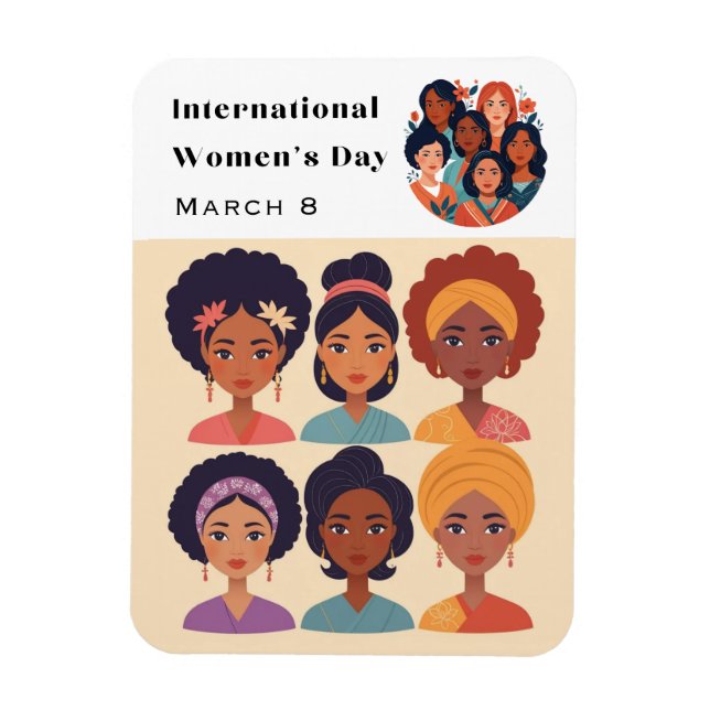 International Women's Day March 8 Flexible Magnet (Vertical)