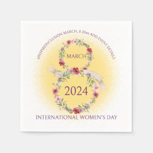 International Womens Day March 8 Inspire Inclusion Napkin