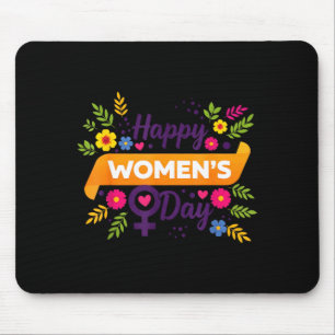International women's day march 8 rose feminist mouse mat