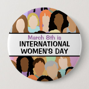 International Women's Day - March 8th 10 Cm Round Badge