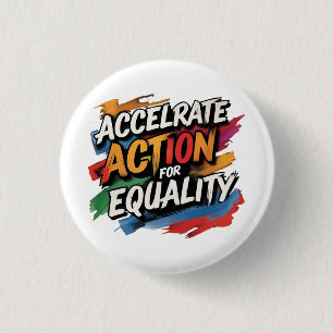 International Women's Day March 8th 3 Cm Round Badge