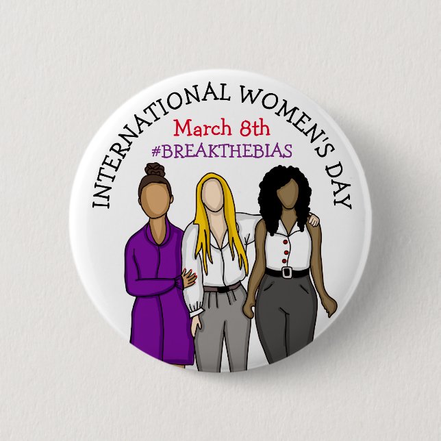 International Women's Day | March 8th  6 Cm Round Badge (Front)