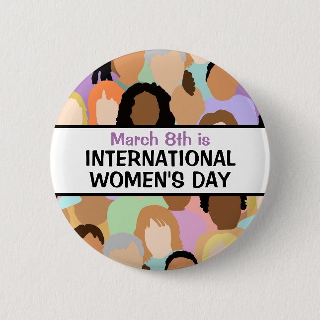 International Women's Day - March 8th   6 Cm Round Badge (Front)