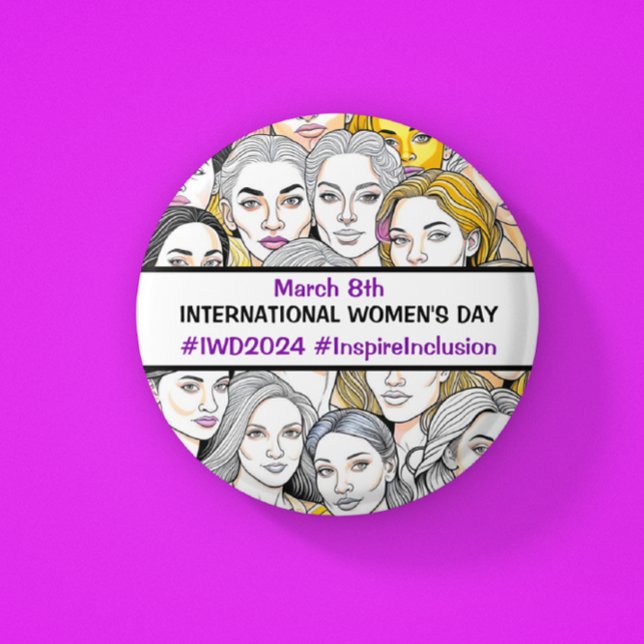 International Women's Day March 8th 7.5 Cm Round Badge (Creator Uploaded)