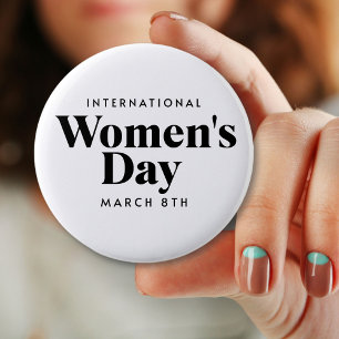  International Women's Day   March 8th Button
