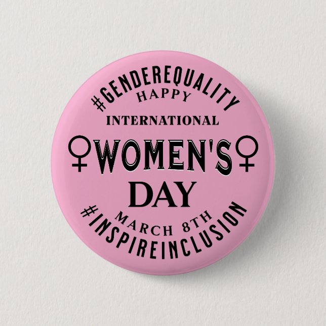 International Women's Day | March 8th Equality 6 Cm Round Badge (Front)