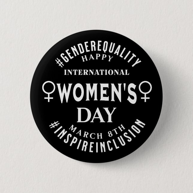 International Women's Day | March 8th Equality 6 Cm Round Badge (Front)