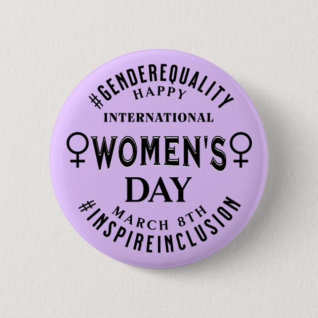 International Women's Day | March 8th Equality 6 Cm Round Badge (Front)