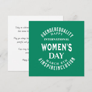 International Women's Day   March 8th Equality Card