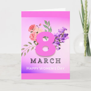 International Womens Day March 8th Floral Card