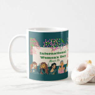International Women's Day March 8th Floral Coffee Mug