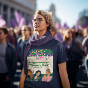 International Women's Day March 8th Floral Womens Tri-Blend Shirt