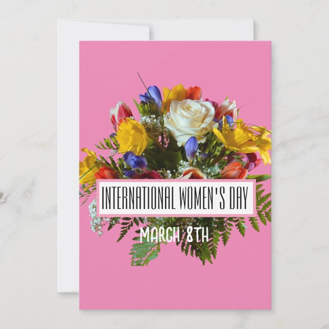 INTERNATIONAL WOMEN'S DAY  MARCH 8TH INVITATION (Front)