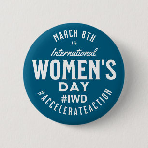 International Women's Day March 8th IWD 6 Cm Round Badge