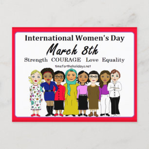 International Women's Day March 8th Postcard