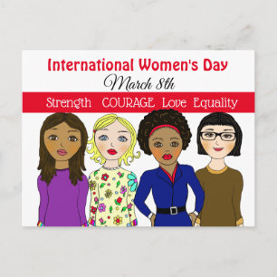 International Women's Day March 8th Postcard