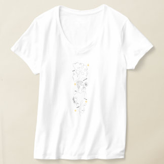 International Women's Day Minimalist Line Art T-Shirt