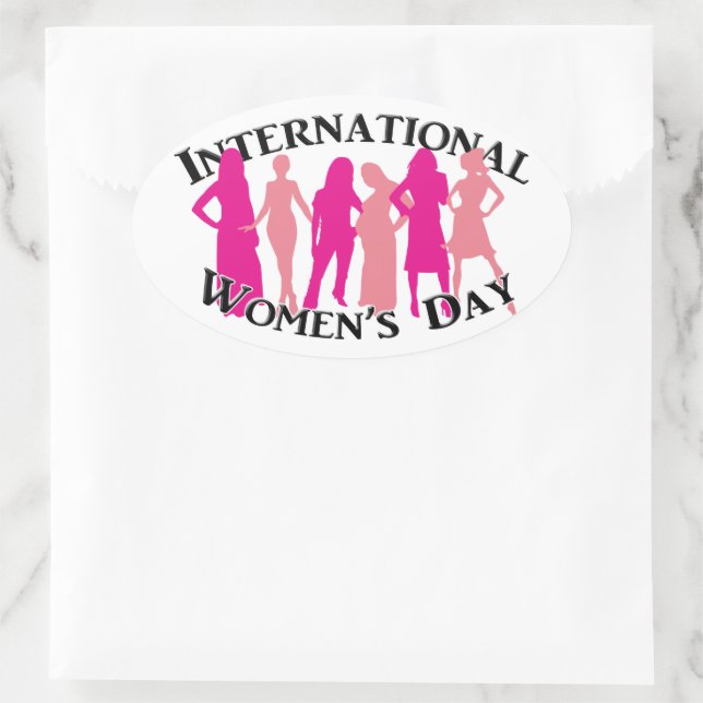 International Women's Day Oval Sticker (Bag)