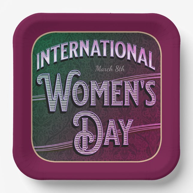 International Women's Day Paper Plate (Front)