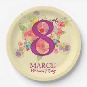 International Women's Day Paper Plate