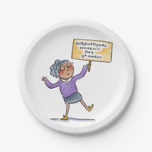 International Women's Day Paper Plate