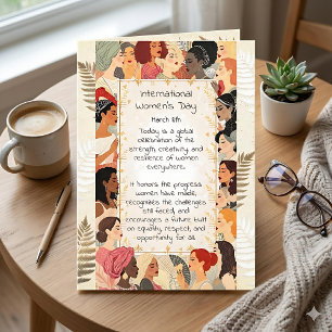 International Women's Day   Poem for Women Card
