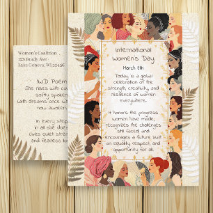 International Women's Day   Poem for Women Postcard