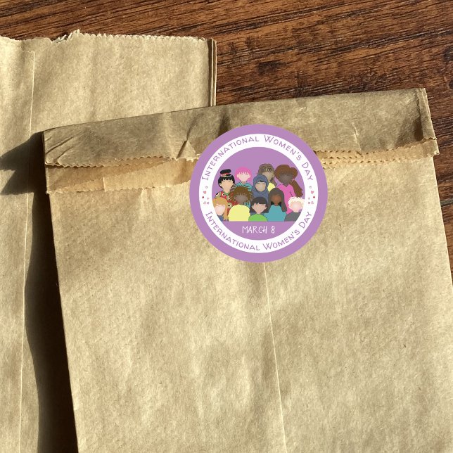 International Women's Day Purple White Stickers (Creator Uploaded)