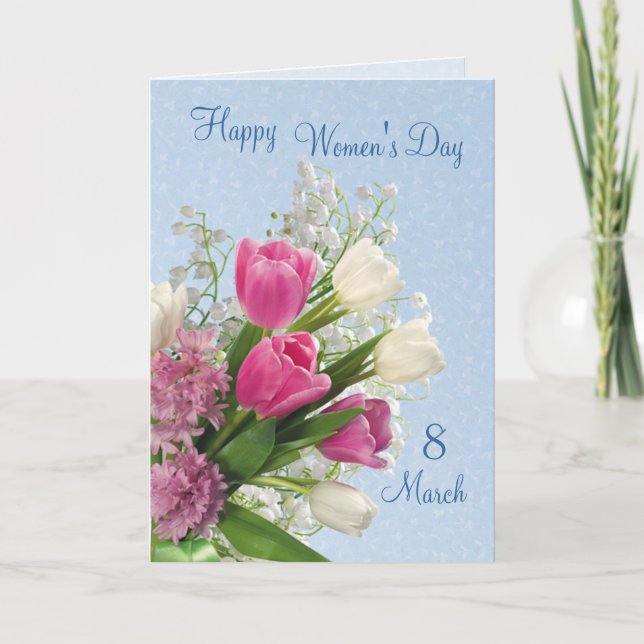 International Women's Day Spring Flowers Card (Front)