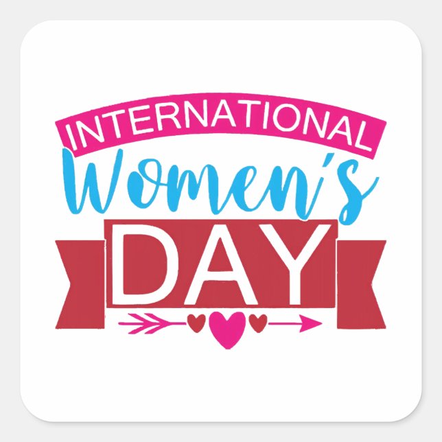 International Womens Day  Square Sticker (Front)