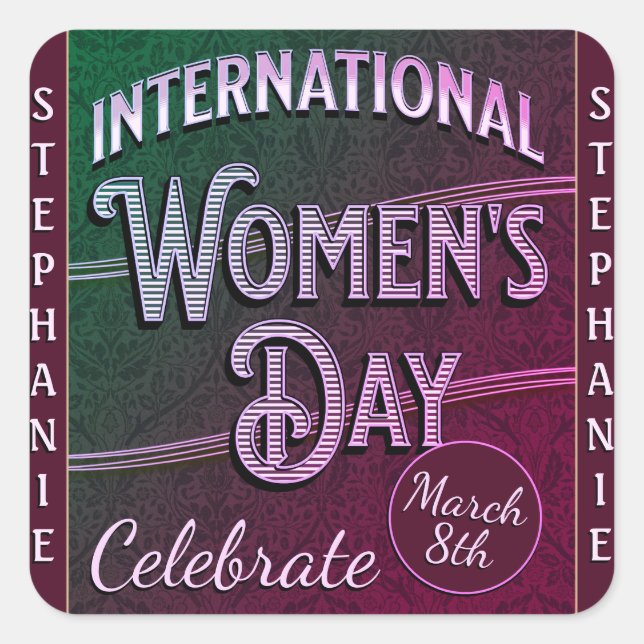 International Women's Day Square Sticker (Front)