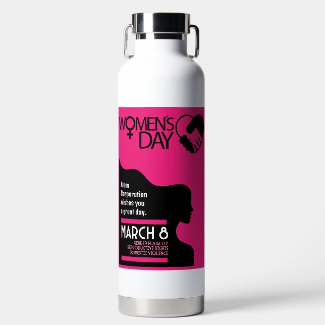 International Women's Day  Water Bottle (Front)