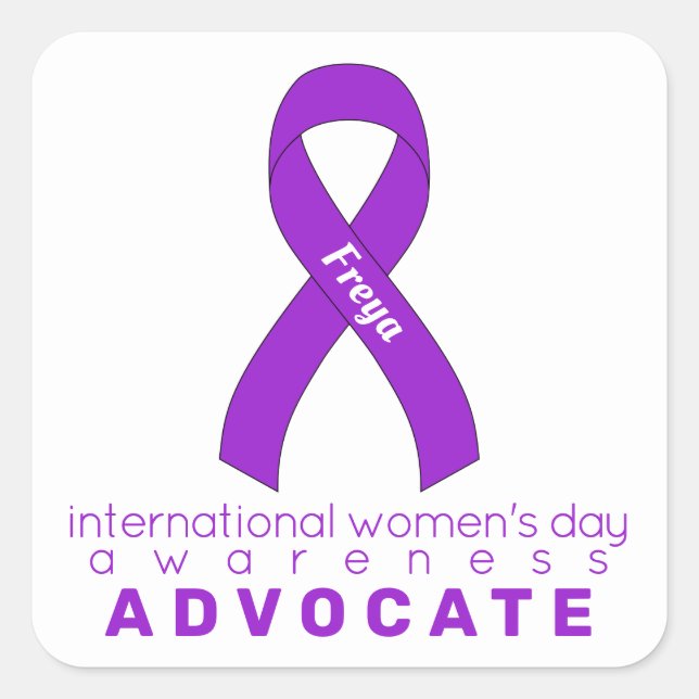 International Women's Day White Square Sticker (Front)
